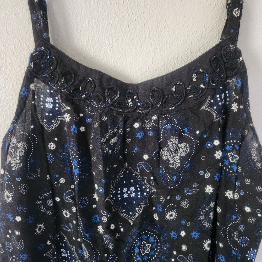 Maurices Black and Blue Patterned Camisole - Picture 2 of 9